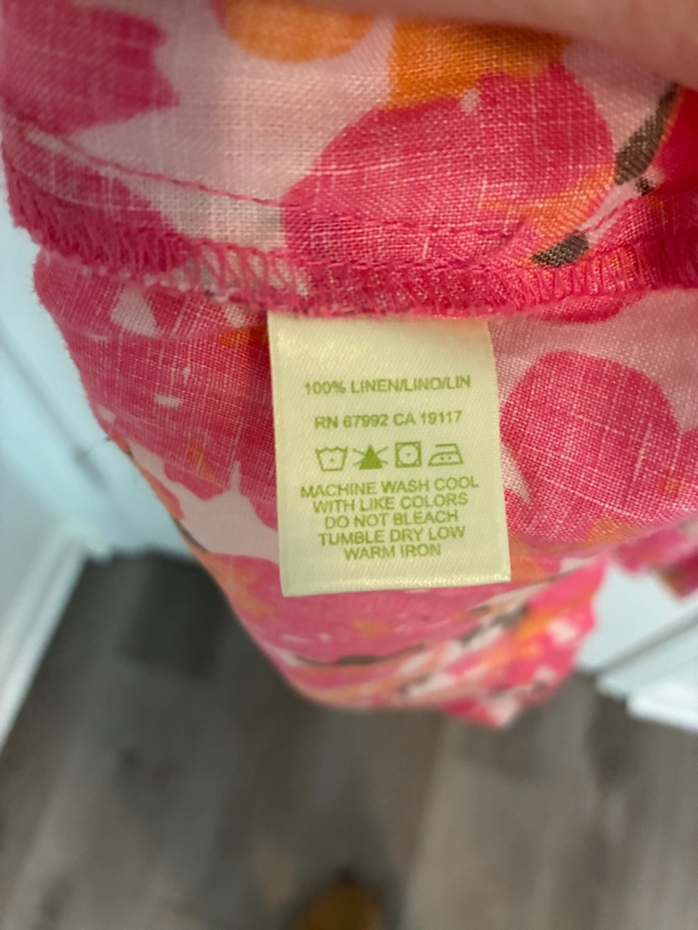 Sigrid Olsen 100% Linen floral summer dress size 18 - Picture 6 of 6
